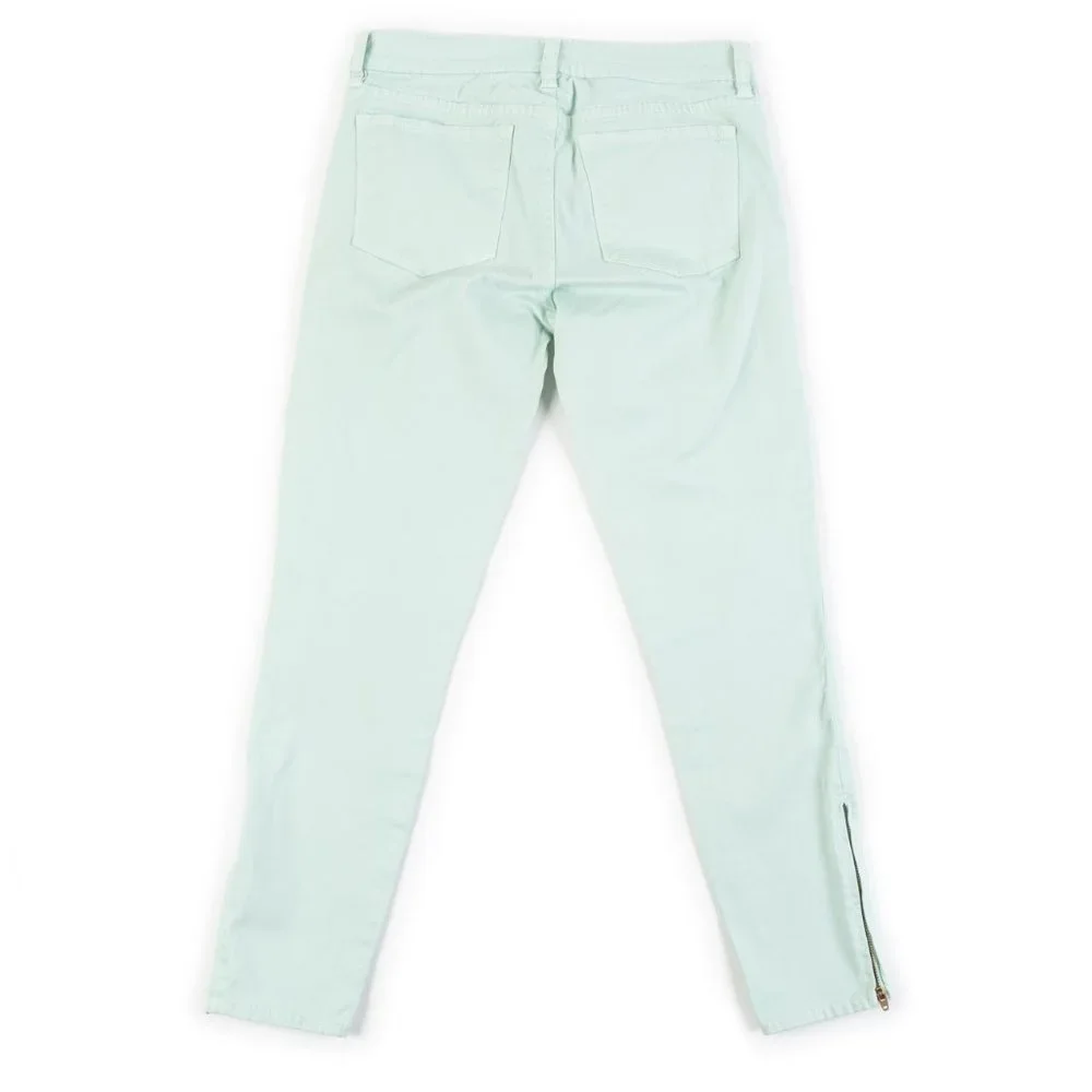 J. CREW Toothpick mint green ankle jeans size 28